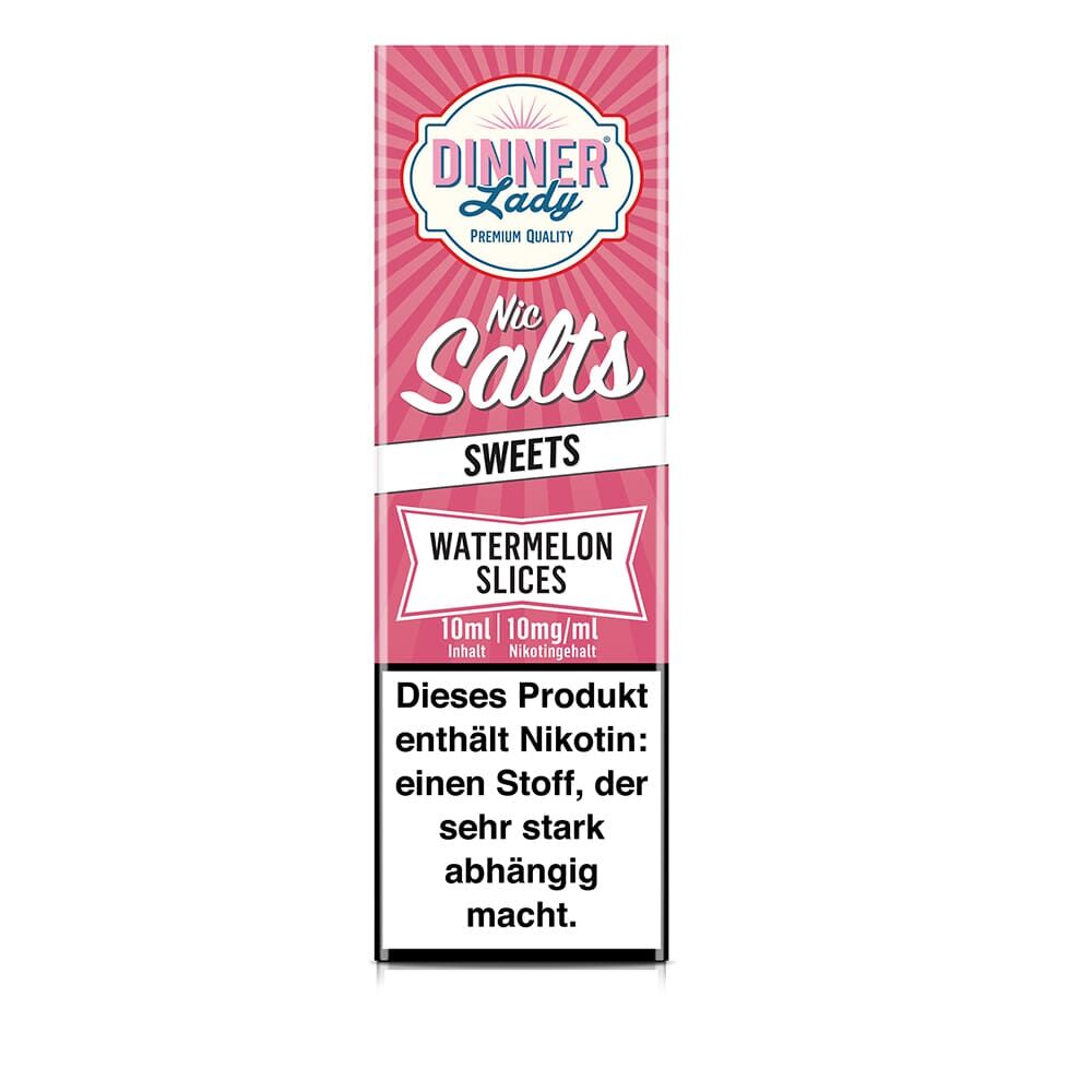 Dinner Lady Nikotinsalz - Watermelon Slices - 50/50 10ml Liquid 10mg