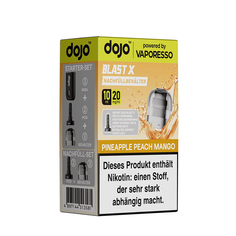 Vaporesso dojo Blast X Einweg Pod - Pineapple Peach Mango - 20mg Nikotinsalz 10ml