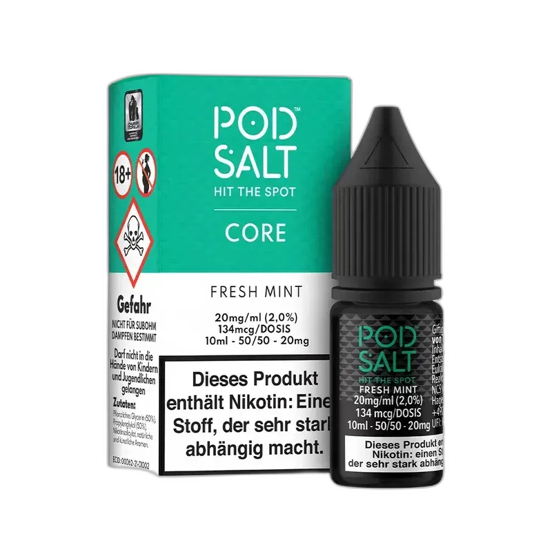 Pod Salt Core Nikotinsalz - Fresh Mint - 10ml Liquid 20mg Pod Salt Core Nikotinsalz - Fresh Mint - 10ml Liquid 20mg