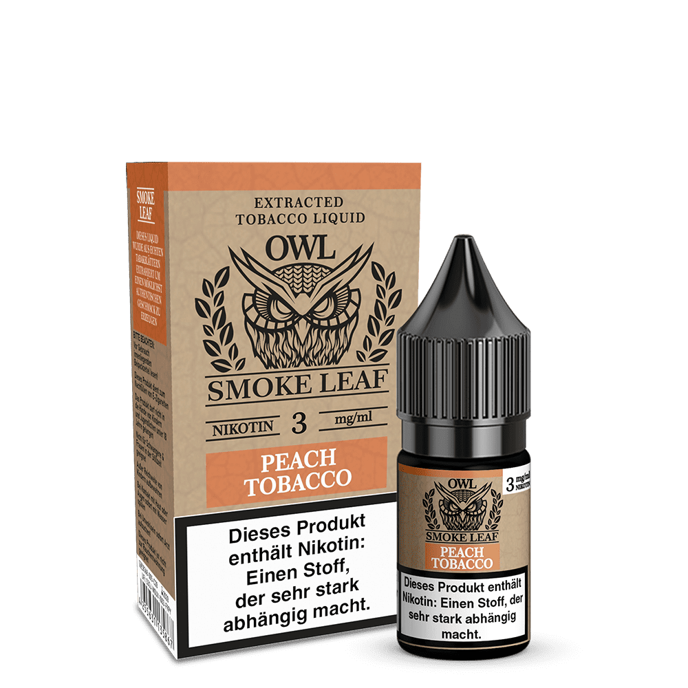 OWL Smoke Leaf Liquid - Peach Tobacco - 10ml 3mg