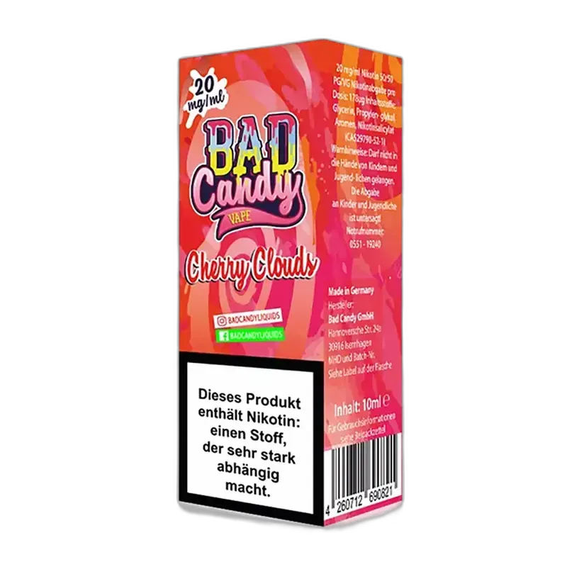 Bad Candy Nikotinsalz - Cherry Clouds - 10ml Liquid 20mg