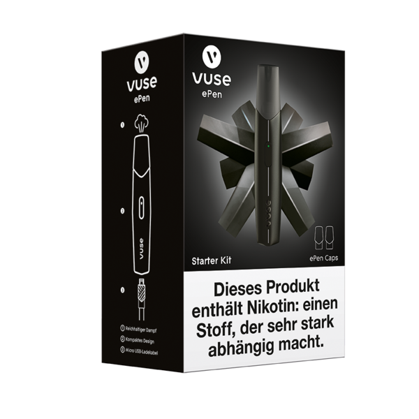 Vuse ePen Starter Kit Schwarz Nic Salts 12mg