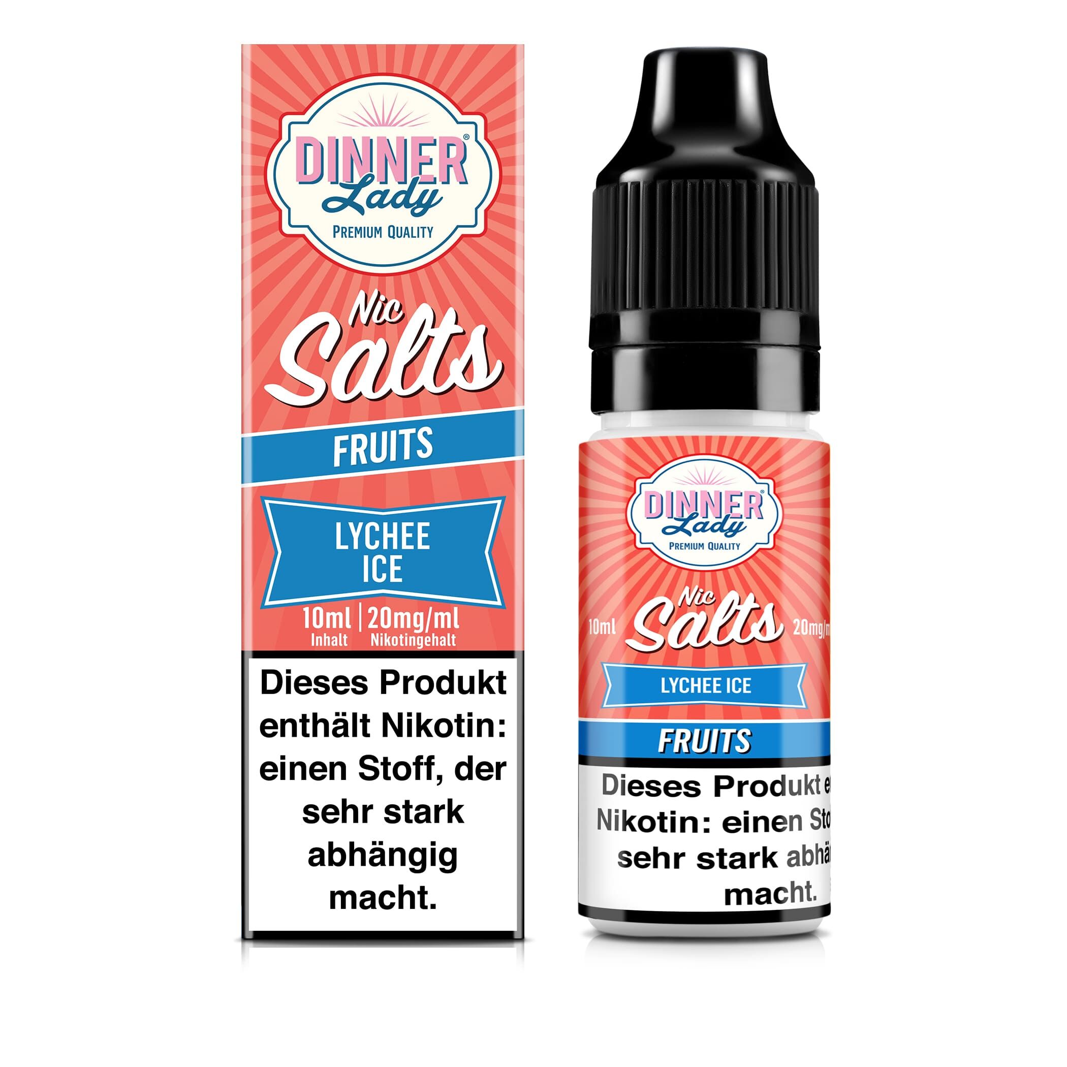 Dinner Lady Nikotinsalz - Lychee Ice - 50/50 10ml Liquid 20mg