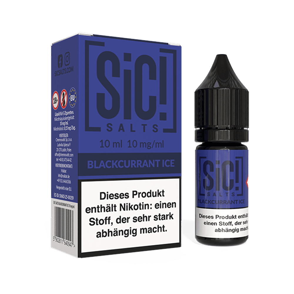 SIC Nikotinsalz - Blackcurrant Ice -10ml Liquid 10mg