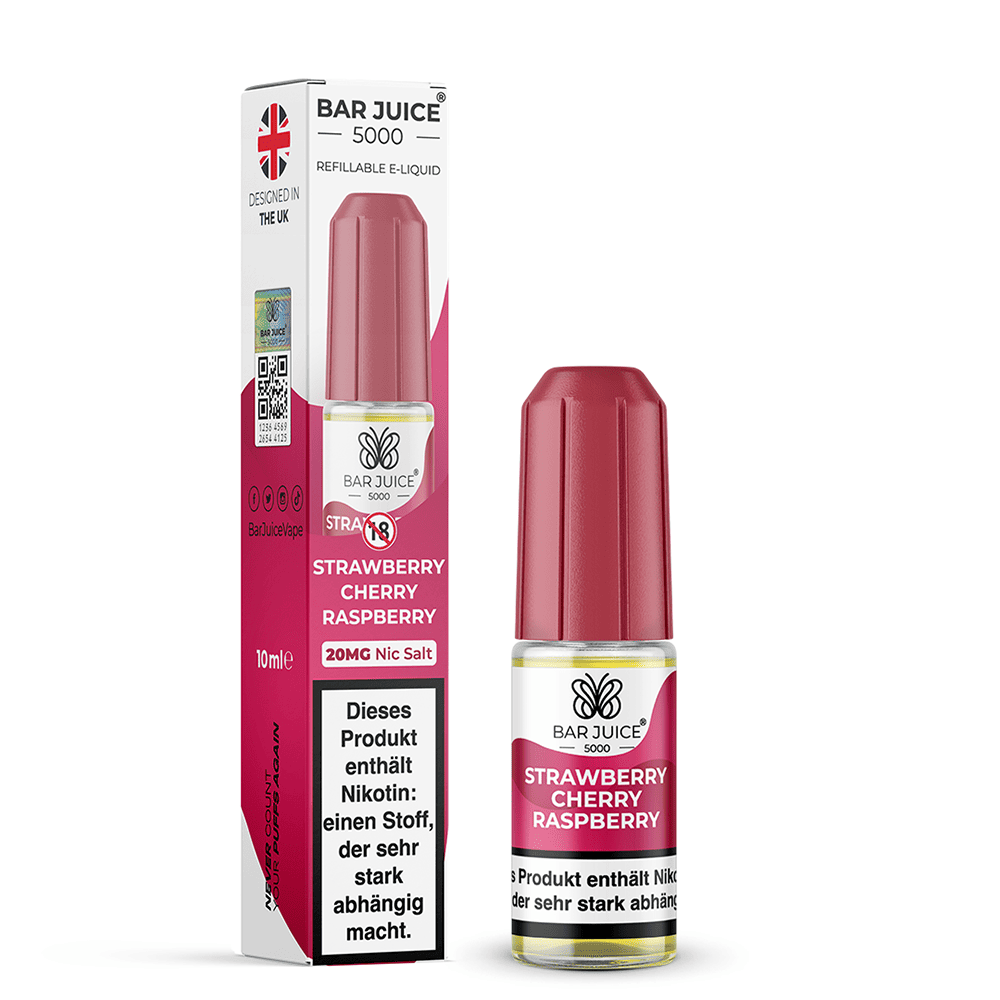 Bar Juice 5000 Nikotinsalz - Strawberry Cherry Raspberry - Liquid 20mg 10ml