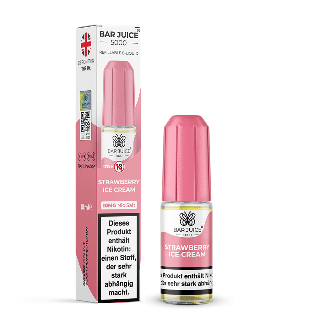 Bar Juice 5000 Nikotinsalz - Strawberry Ice Cream - Liquid 10mg 10ml