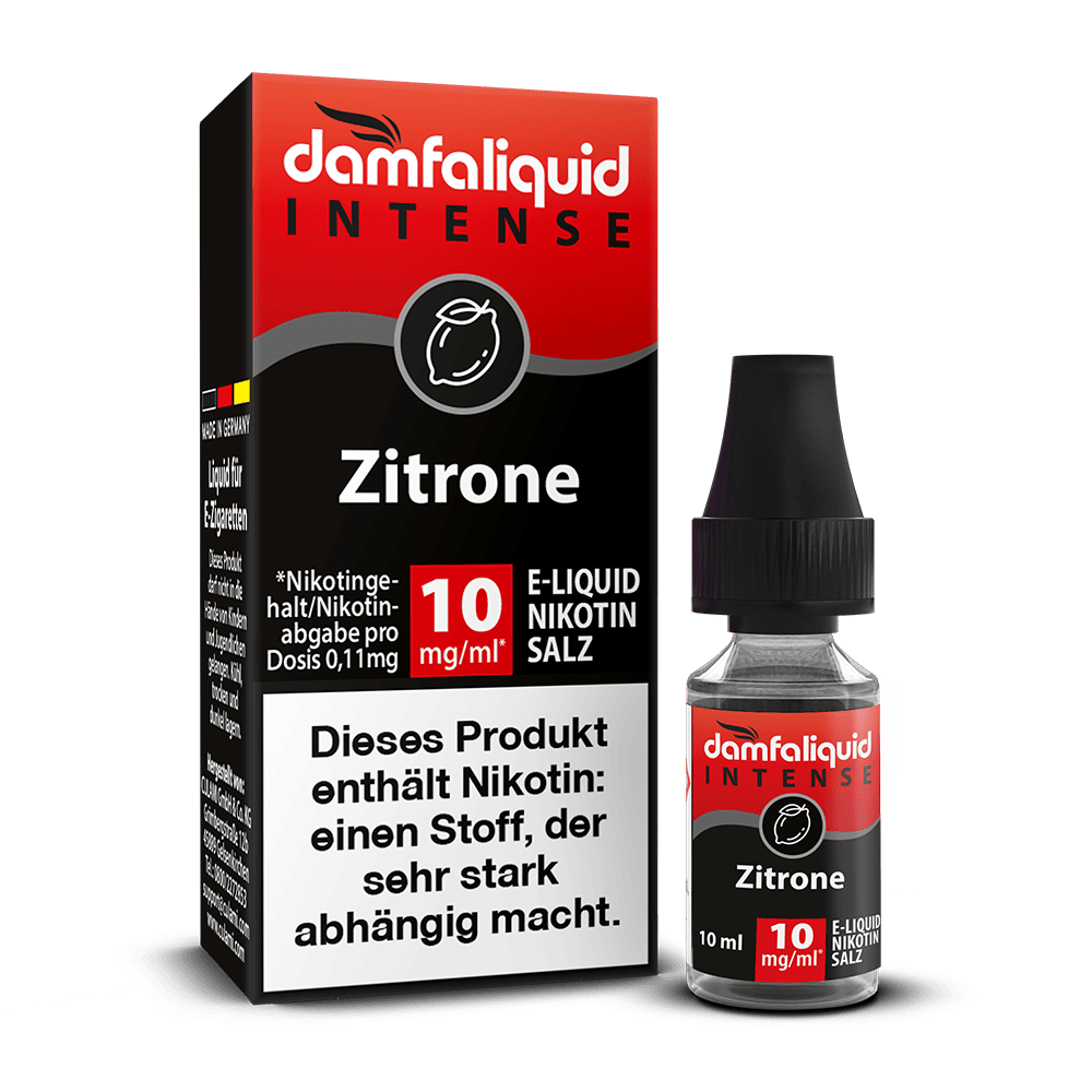 damfaliquid Nikotinsalz - Zitrone 10mg 10ml INTENSE