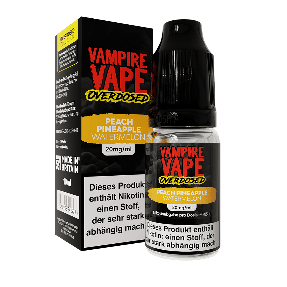 Vampire Vape Nikotinsalz - Peach Pineapple Watermelon - Liquid 20mg 10ml