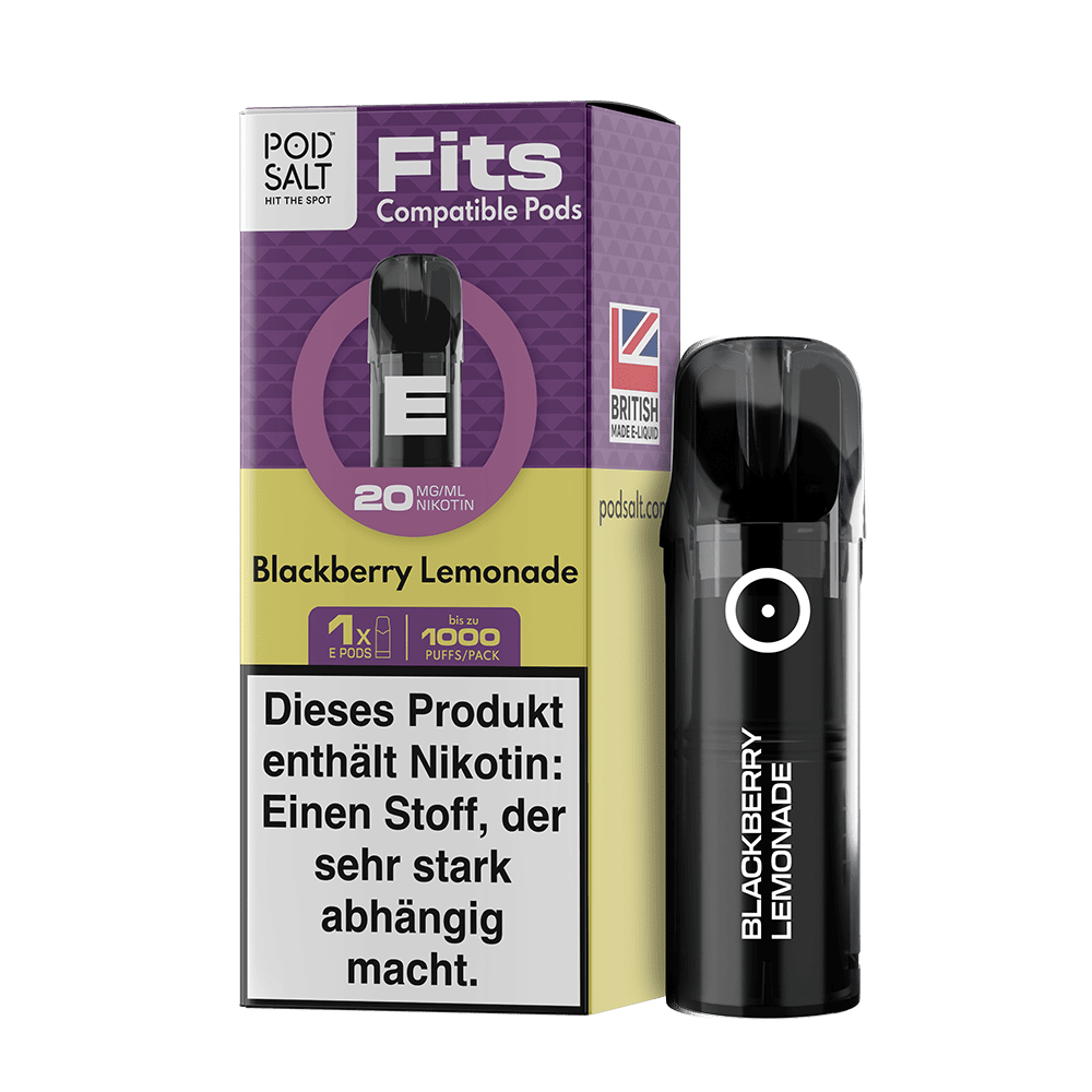 3x Pod Salt Fits Pods Einweg Pod - Blackberry Lemonade - 20mg Nikotinsalz 2ml