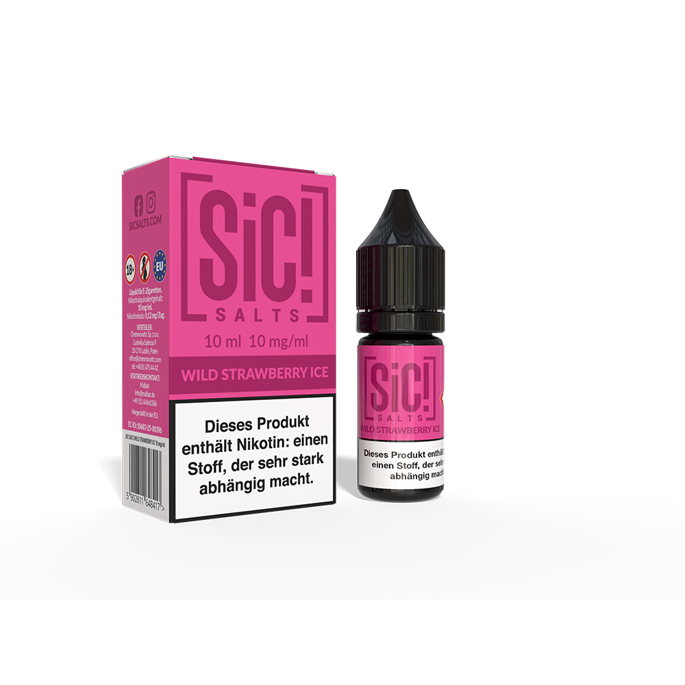 SIC Nikotinsalz - Wild Strawberry Ice -10ml Liquid 10mg