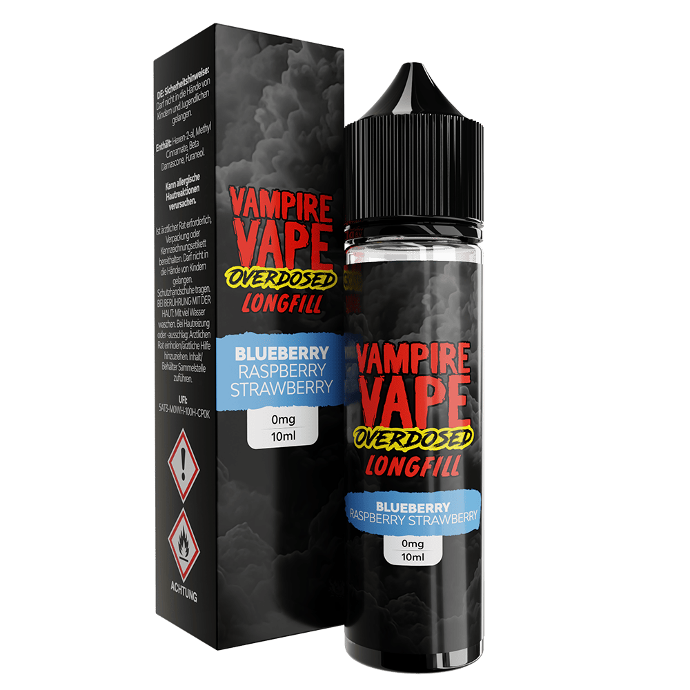 Vampire Vape Longfill - Blueberry Raspberry Strawberry - 10ml Aroma in 60ml Flasche