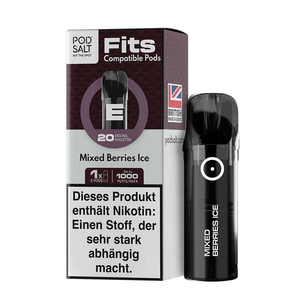 3x Pod Salt Fits Pods Einweg Pod - Mixed Berries Ice - 20mg Nikotinsalz 2ml