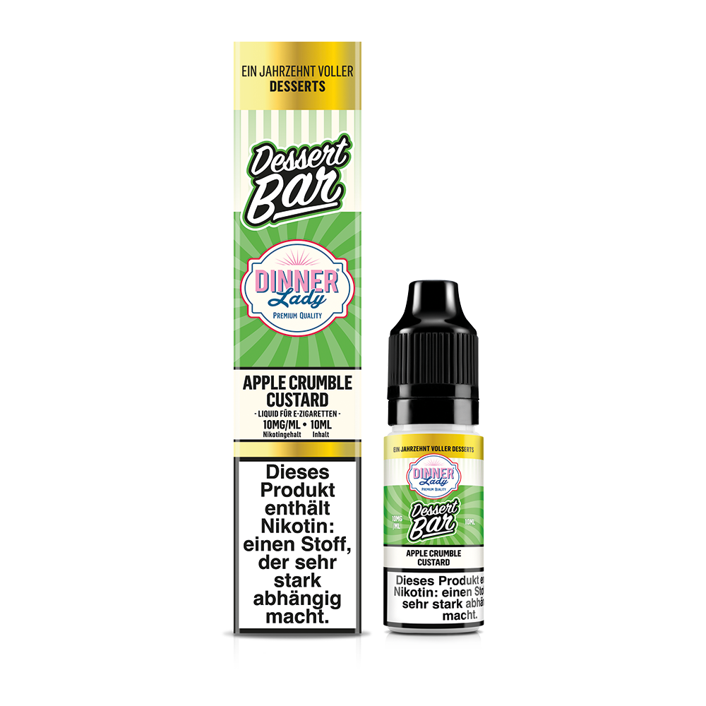 Dinner Lady Nikotinsalz - Apple Crumble Custard - 50/50 10ml Liquid 10mg Dinner Lady Nikotinsalz - Apple Crumble Custard - 50/50 10ml Liquid 10mg
