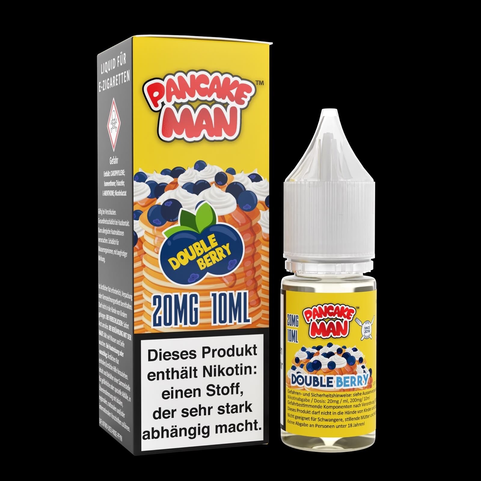 Pancake Man Nikotinsalz - Double Berry - 10ml Liquid 20mg