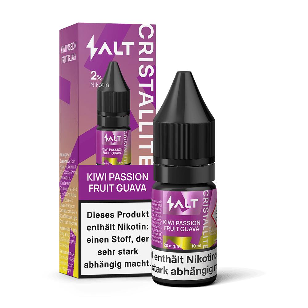 SALT Cristallite Nikotinsalz - Kiiwi Passion Fruit Guava - 10ml Liquid 20mg