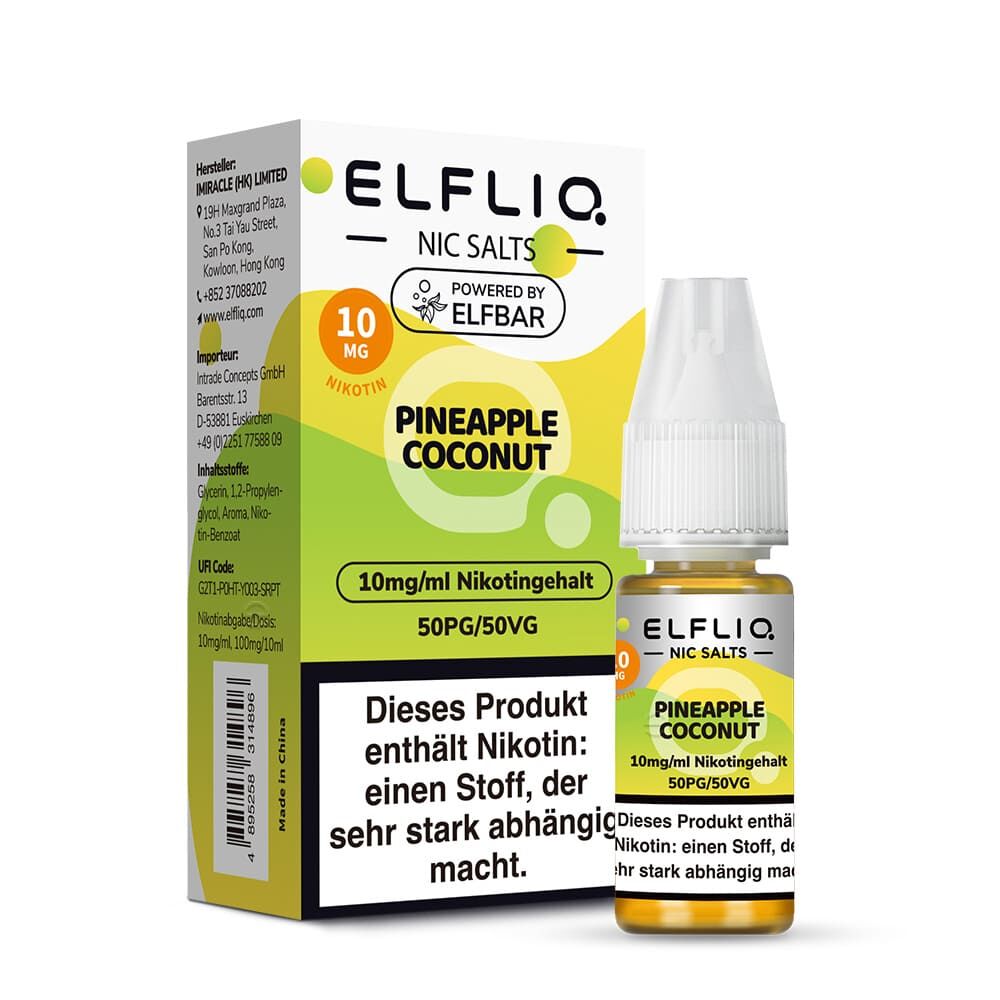 Elfliq by Elfbar Nikotinsalz - Pineapple Coconut - Liquid 10mg 10ml