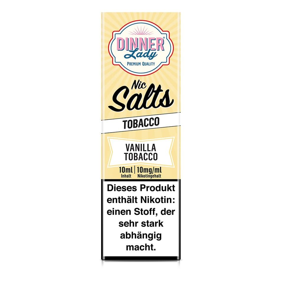 Dinner Lady Nikotinsalz - Vanilla Tobacco - 50/50 10ml Liquid 10mg