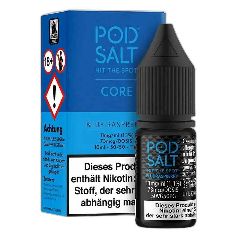 Pod Salt Core Nikotinsalz - Blue Raspberry - 10ml Liquid 11mg