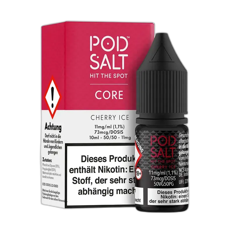 Pod Salt Core Nikotinsalz - Cherry Ice - 10ml Liquid 11mg