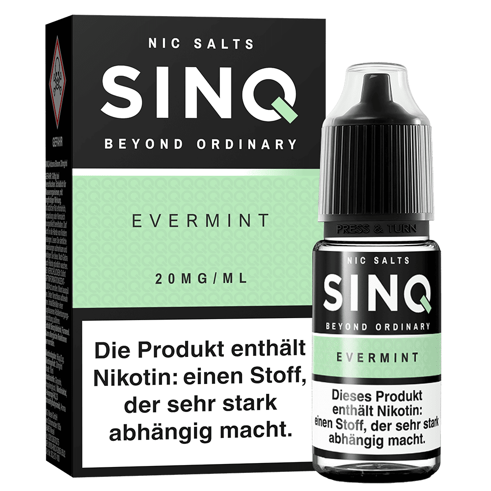 SINQ Nikotinsalz - Evermint - 10ml Liquid 20mg SINQ Nikotinsalz - Evermint - 10ml Liquid 20mg