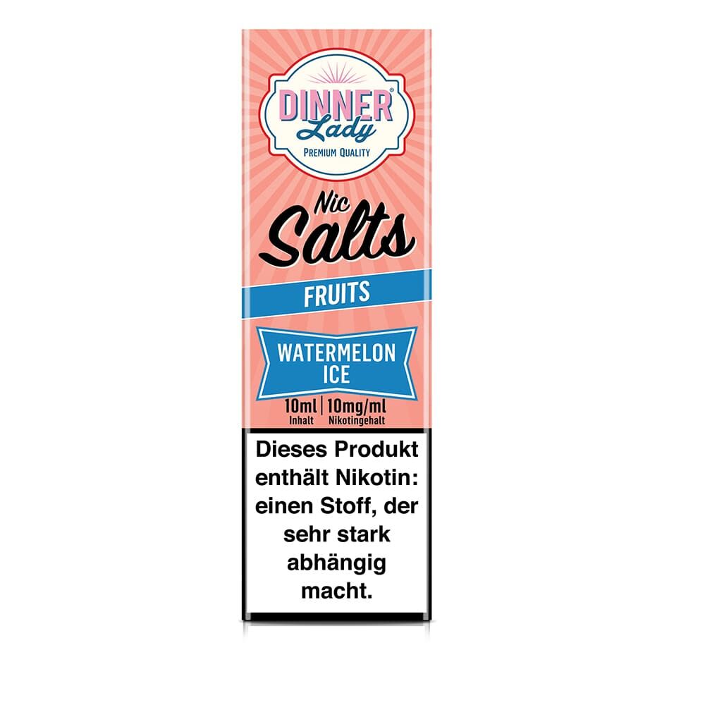 Dinner Lady Nikotinsalz - Watermelon Ice - 50/50 10ml Liquid 10mg