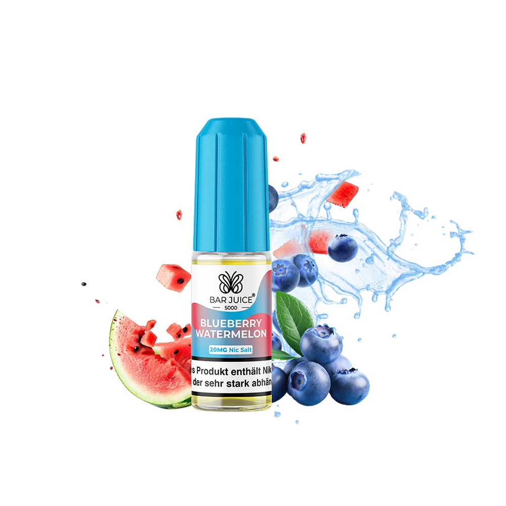 Bar Juice 5000 Nikotinsalz - Blueberry Watermelon - Liquid 20mg 10ml Bar Juice 5000 Nikotinsalz - Blueberry Watermelon - Liquid 20mg 10ml