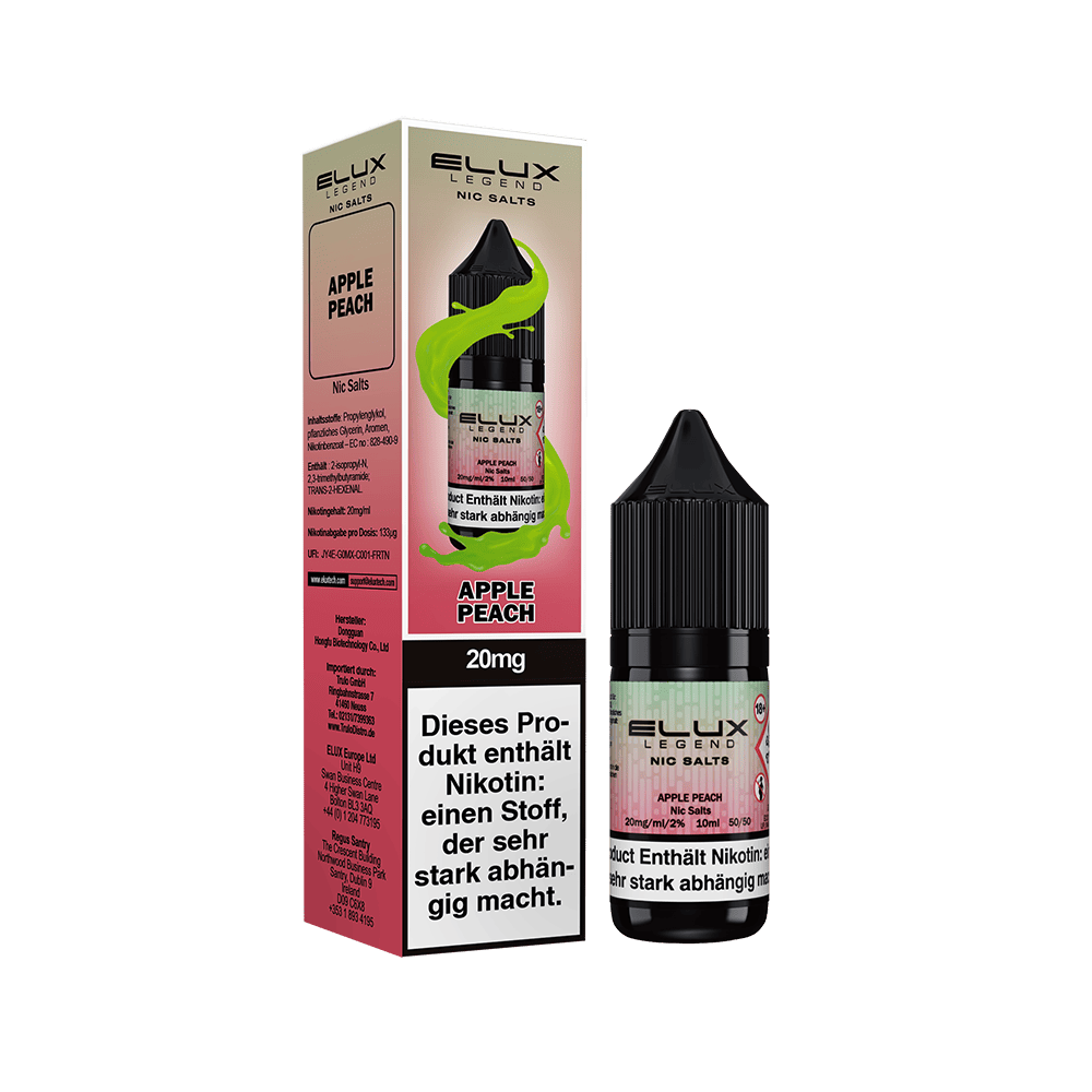 Elux Nikotinsalz - Apple Peach - Liquid 20mg 10ml