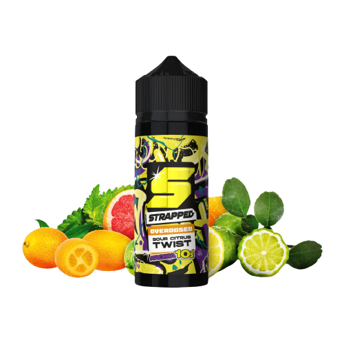 Strapped Longfill - Sour Citrus Twist - Overdosed 10ml Aroma in 120ml Flasche