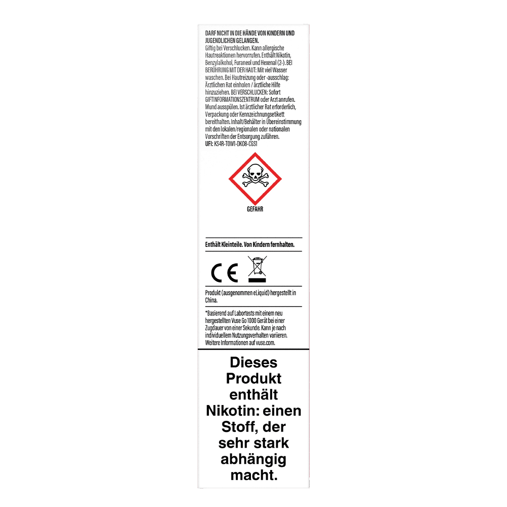 Vuse GO 1000 Strawberry Ice 20mg Einweg E-Zigarette