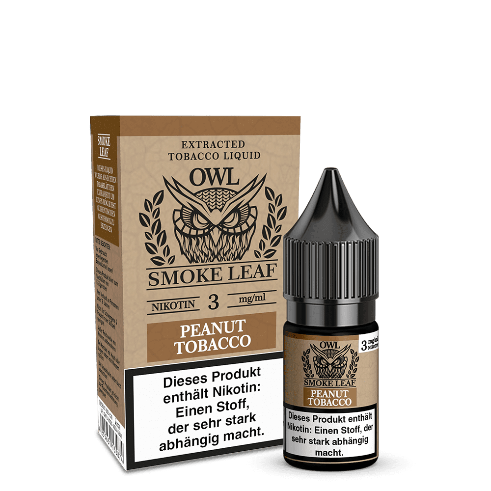 OWL Smoke Leaf Liquid - Peanut Tobacco - 10ml 3mg