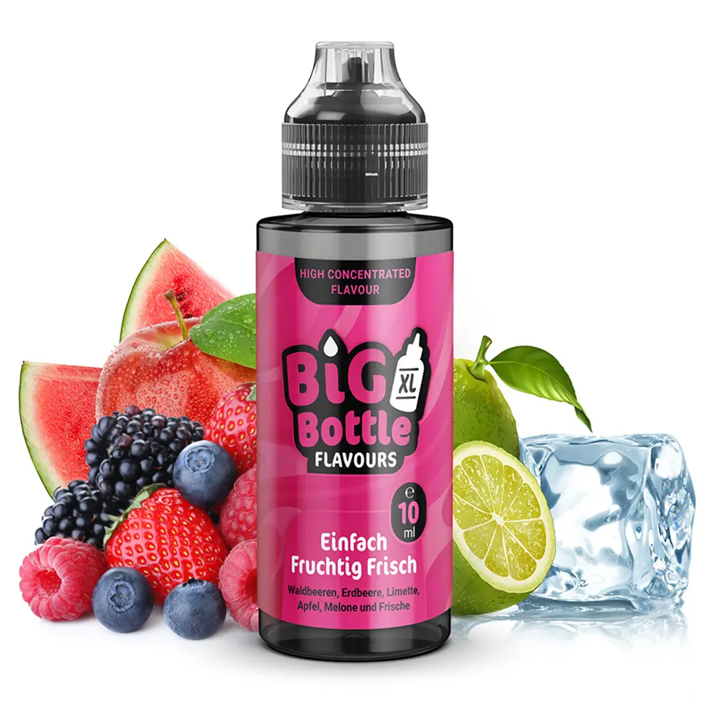 Big Bottle Flavours Longfill - Einfach Fruchtig Frisch - 10ml Aroma in 120ml Flasche