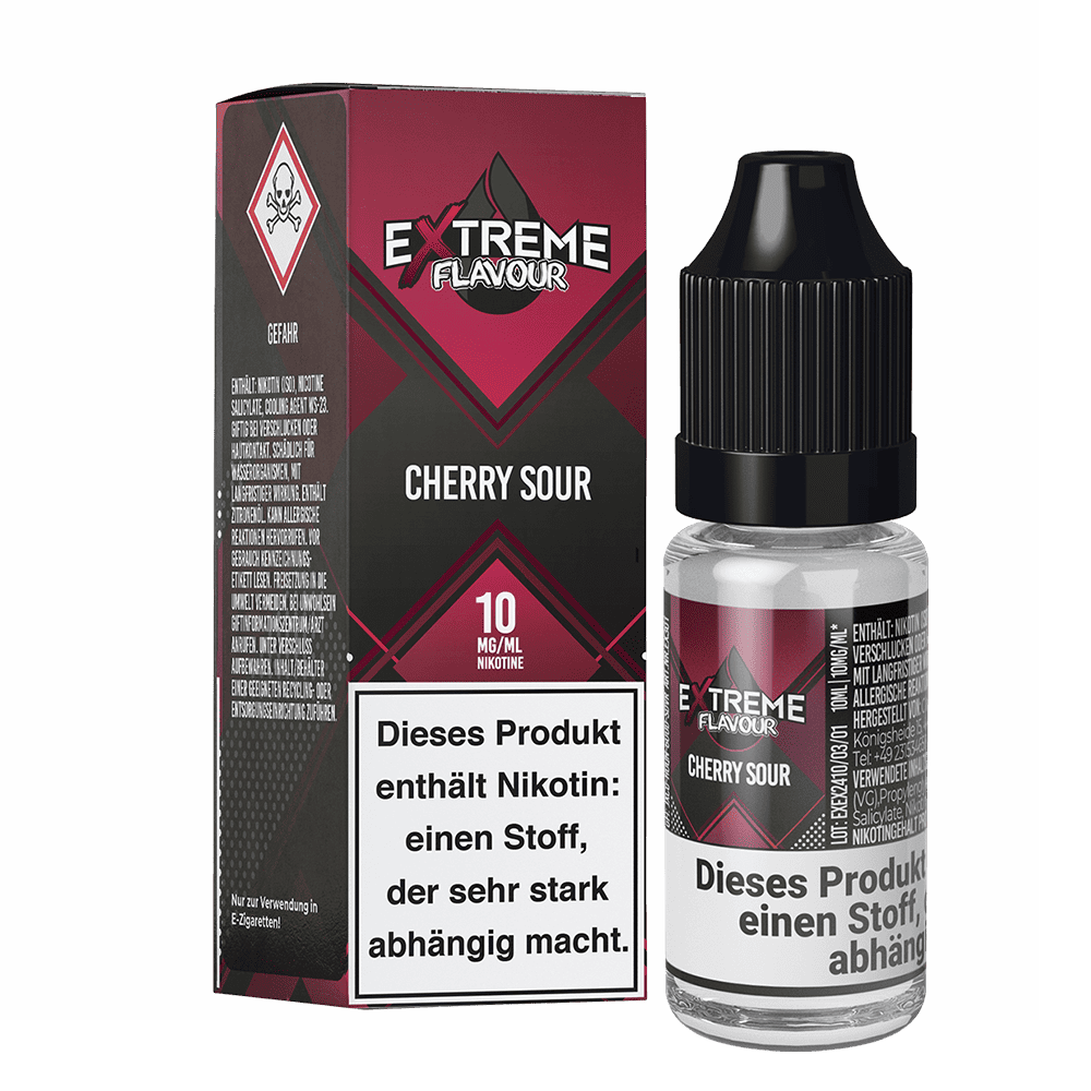 Extreme Flavour - Cherry Sour - 10mg 10ml Hybrid-Nikotinsalzliquid Extreme Flavour - Cherry Sour - 10mg 10ml Hybrid-Nikotinsalzliquid