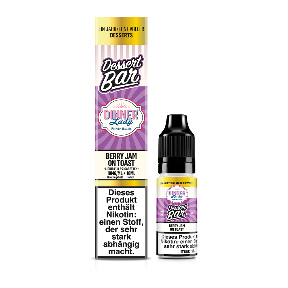 Dinner Lady Nikotinsalz - Berry Jam on Toast - 50/50 10ml Liquid 10mg Dinner Lady Nikotinsalz - Berry Jam on Toast - 50/50 10ml Liquid 10mg
