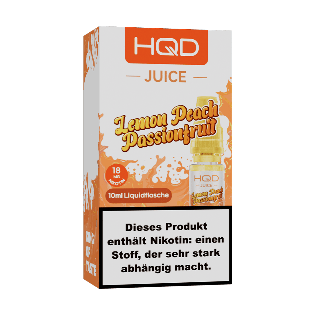 HQD Juice Nikotinsalz - Lemon Peach Passionfruit - 10ml Liquid 18mg