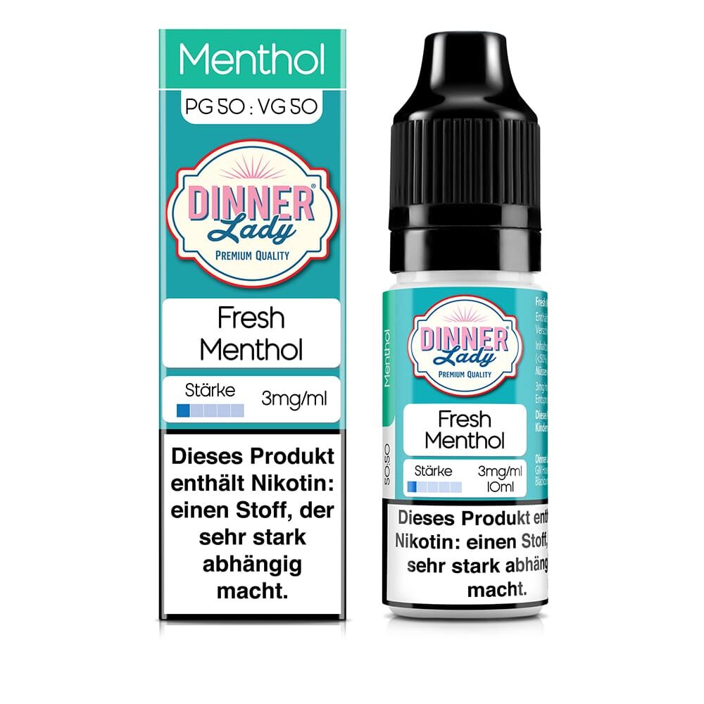 Dinner Lady Liquid - Fresh Menthol - 50/50 10ml 3mg