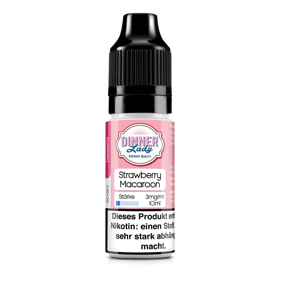 Dinner Lady Liquid - Strawberry Macaroon - 50/50 10ml 3mg