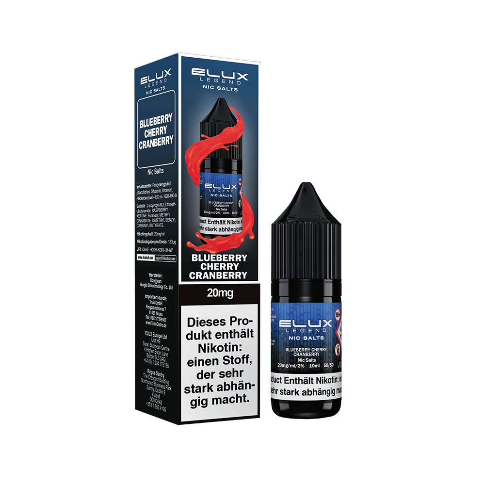 Elux Nikotinsalz - Blueberry Cherry Cranberry - Liquid 20mg 10ml