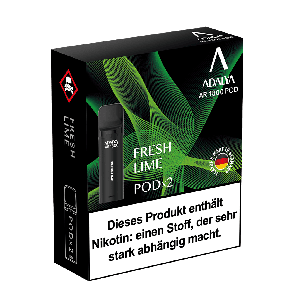 2x Adalya AR1800 - Fresh Lime - 20mg Nikotinsalz 2ml