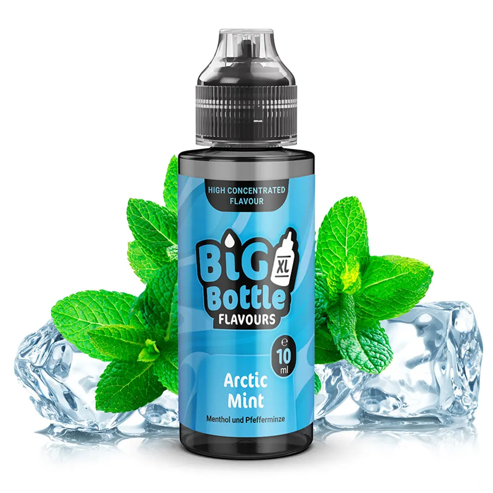 Big Bottle Flavours Longfill - Arctic Mint - 10ml Aroma in 120ml Flasche