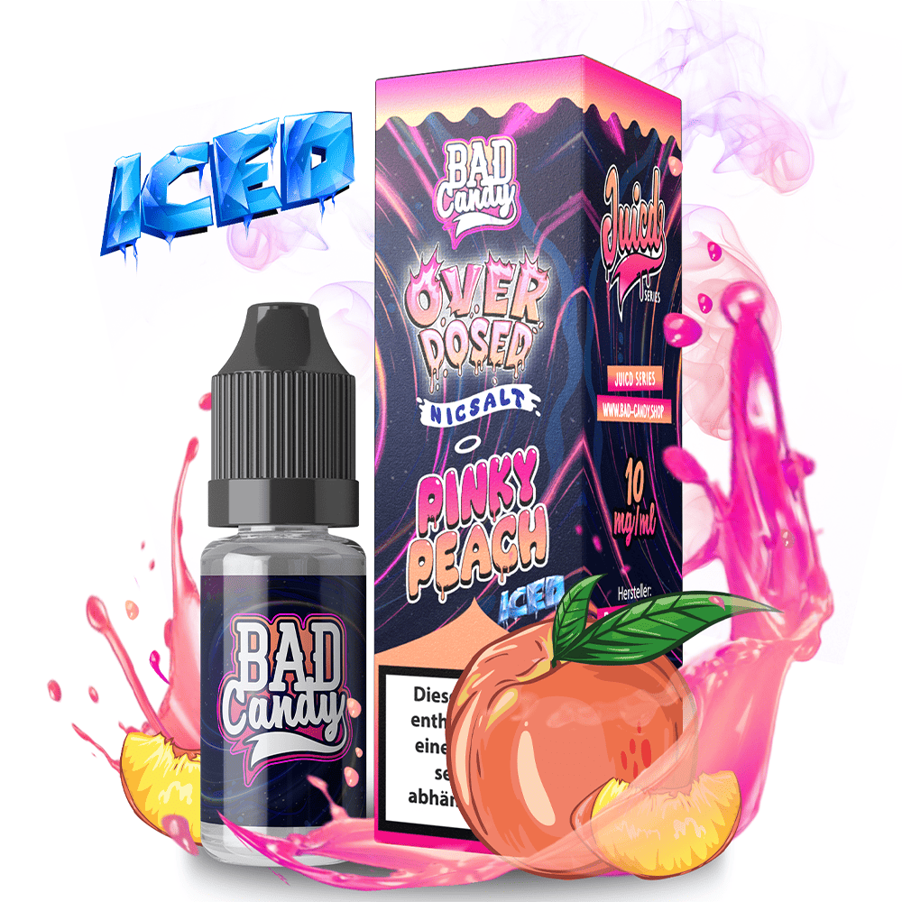 Bad Candy Nikotinsalz - Pinky Peach Iced - Overdosed 10ml Liquid 10mg