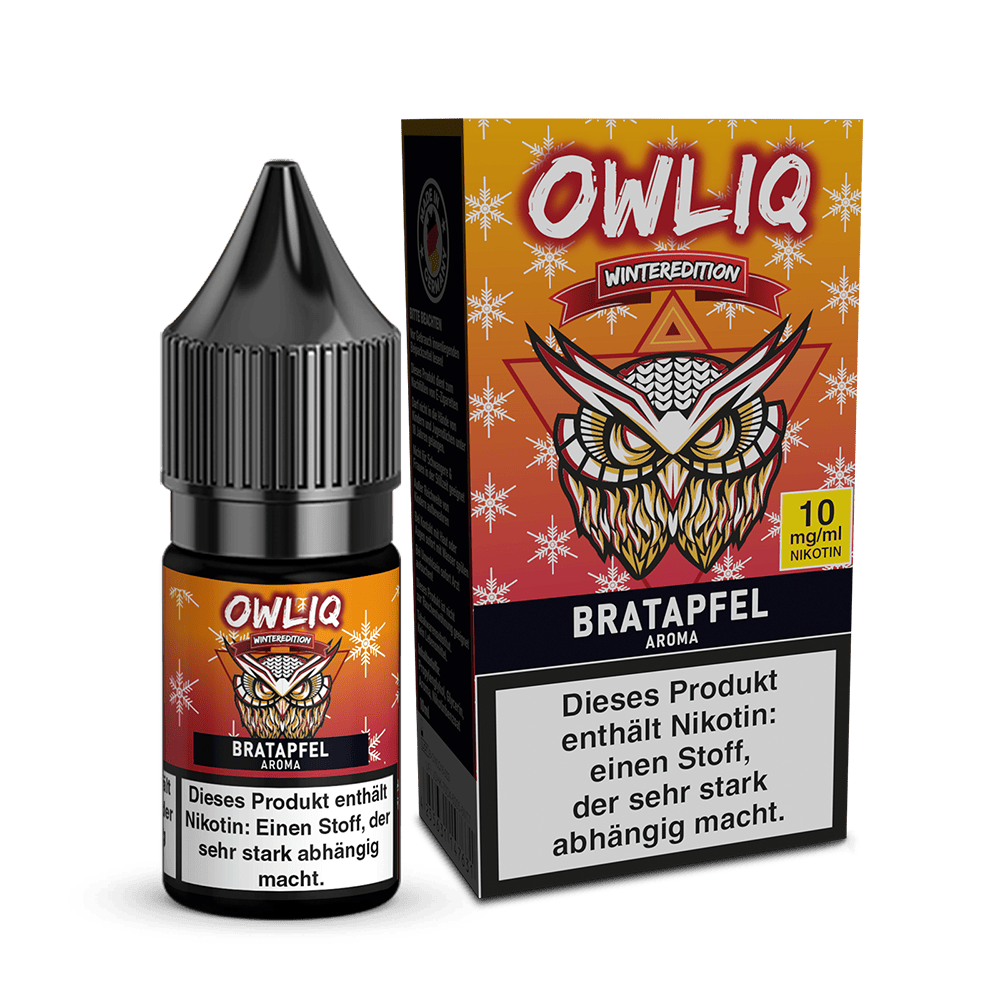 OWLIQ Nikotinsalz Weihnachtsedition - Bratapfel - 10ml Liquid 10mg