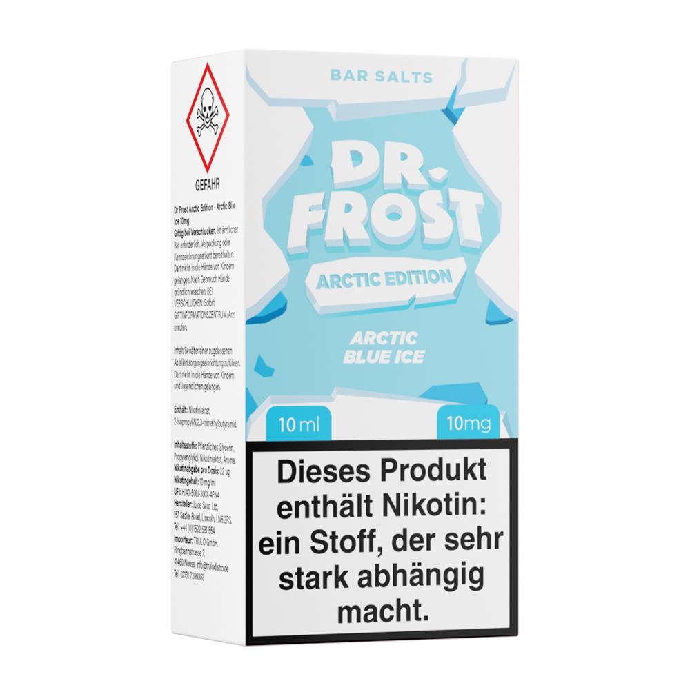 Dr. Frost Nikotinsalz - Arctic Blue Ice - Liquid 10mg 10ml Flasche