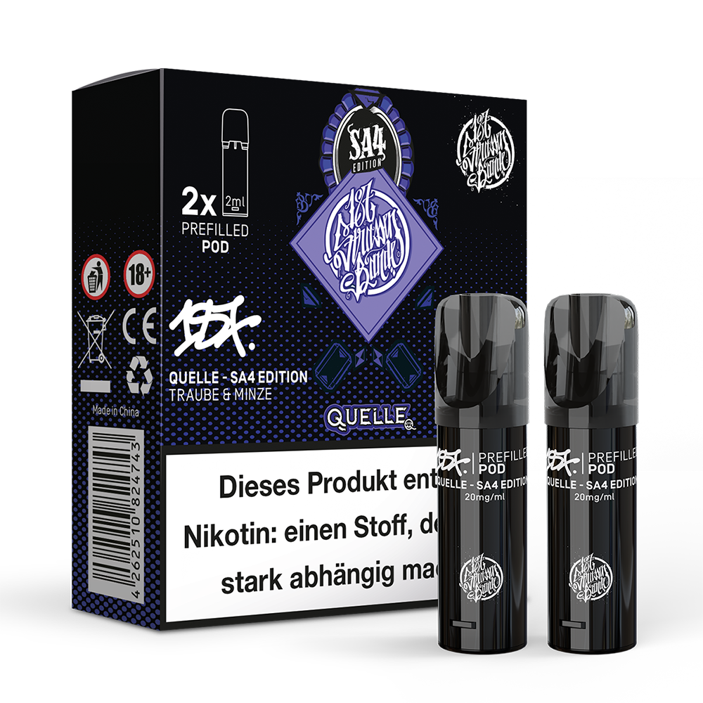 2x 187 Strassenbande Einweg Pod - Quelle SA4 Edition - 20mg Nikotinsalz 2ml