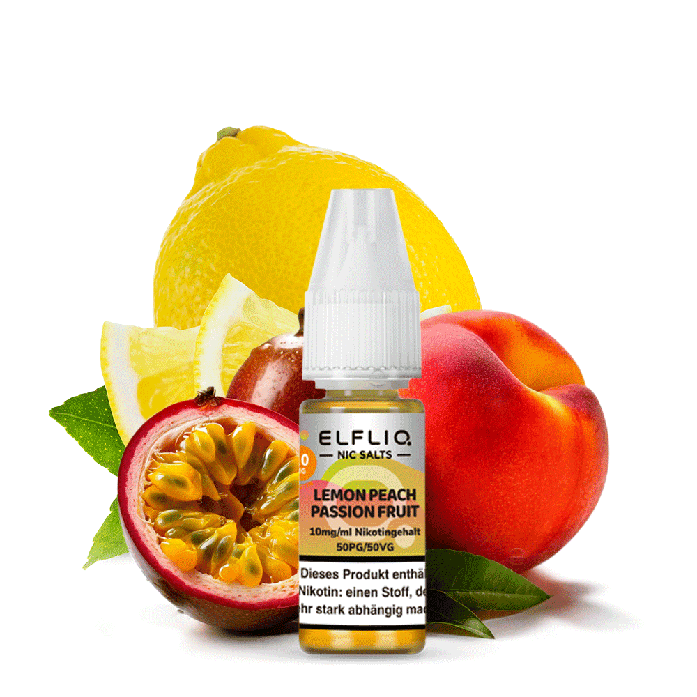 Elfliq by Elfbar Nikotinsalz - Lemon Peach Passion Fruit - Liquid 10mg 10ml