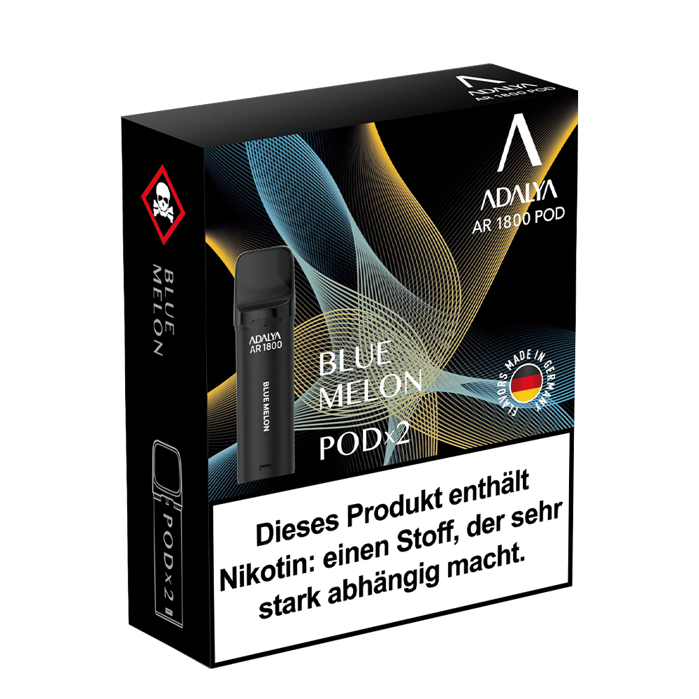 2x Adalya AR1800 - Blue Melon - 20mg Nikotinsalz 2ml