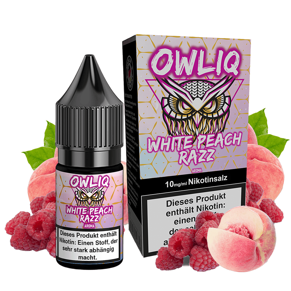 OWLIQ Nikotinsalz - White Peach Razz - 10ml Liquid 10mg