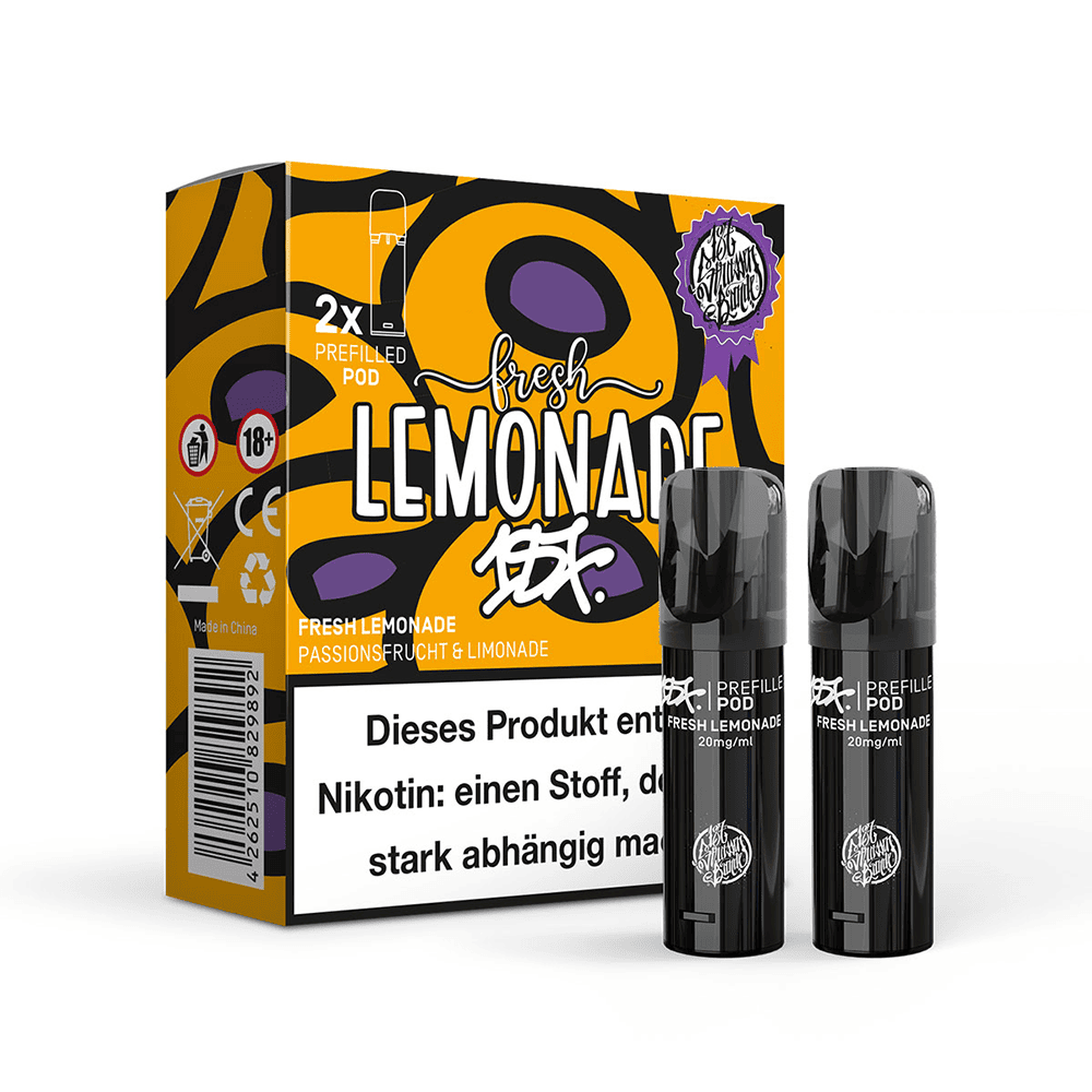 2x 187 Strassenbande Einweg Pod - Fresh Lemonade - 20mg Nikotinsalz 2ml