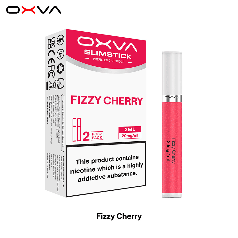 2x OXVA Slimstick Einweg Pod - Fizzy Cherry - 20mg Nikotinsalz 2ml