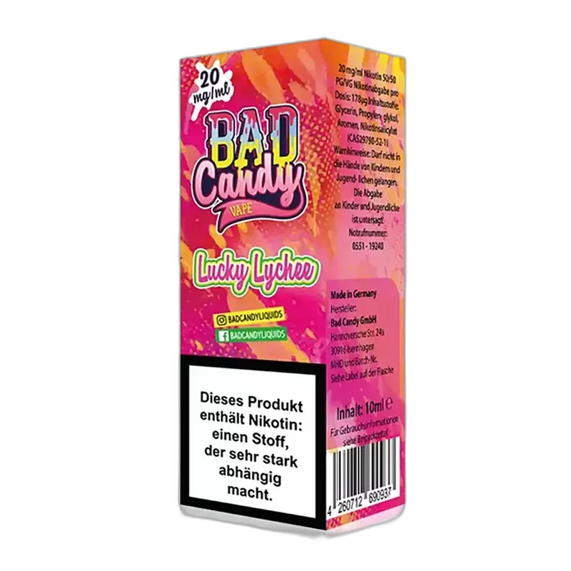 Bad Candy Nikotinsalz - Lucky Lychee - 10ml Liquid 20mg