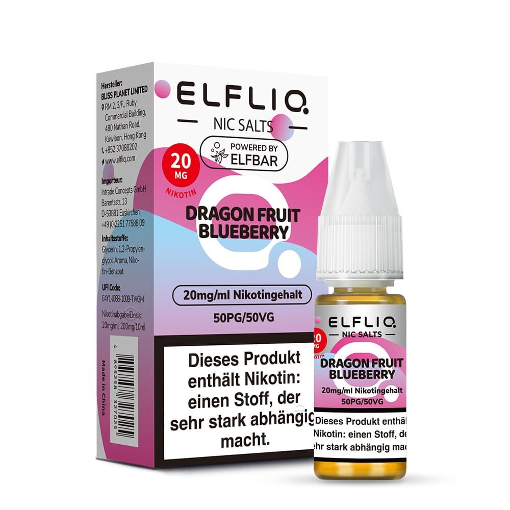 Elfliq by Elfbar Nikotinsalz - Dragon Fruit Blueberry - Liquid 20mg 10ml